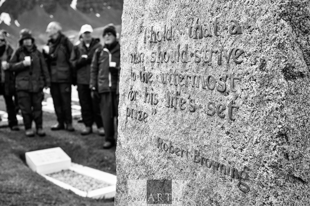 The back of Sir Ernest Shackleton's Grave