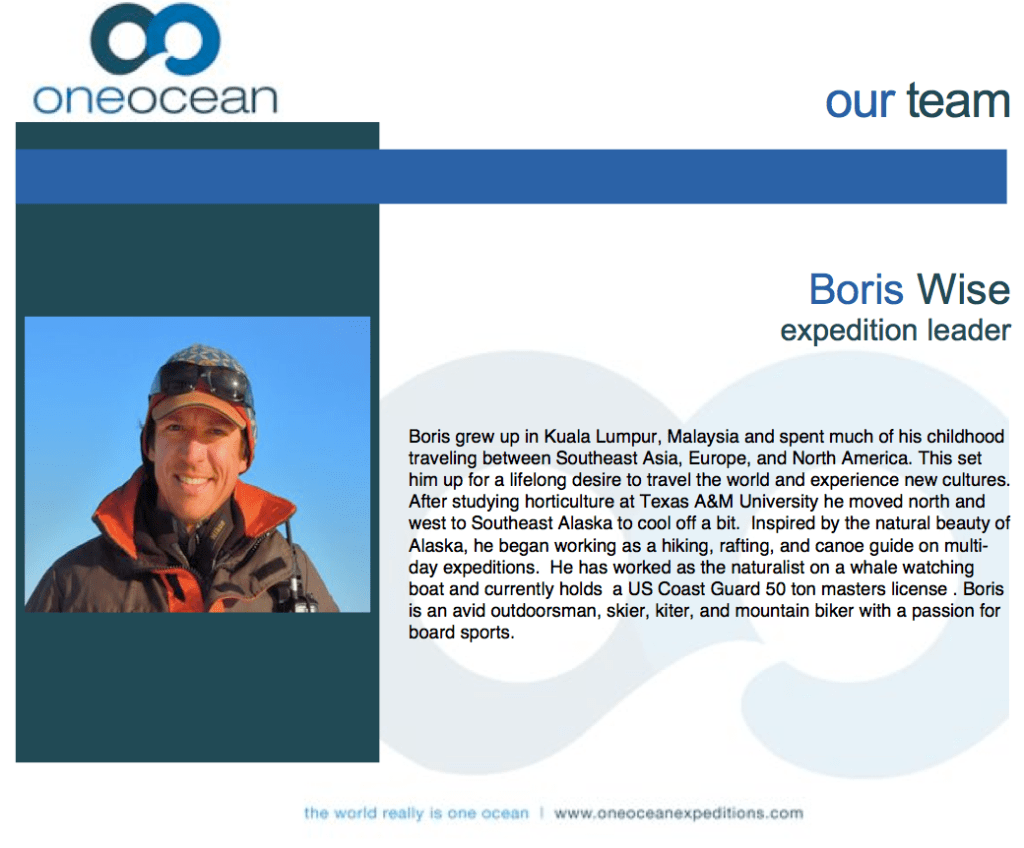 Boris Wise: Expedition Leader