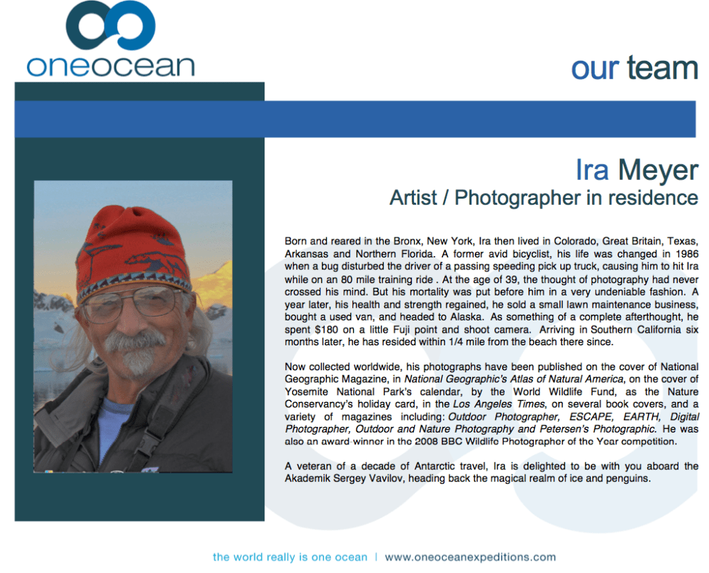 Ira Meyer: a wise and interesting photographer