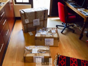 The equipment from Ivor Ginsberg arrived in three boxes